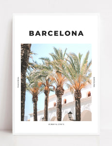 Barcelona 'Barca Palms' Print