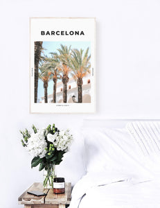 Barcelona 'Barca Palms' Print