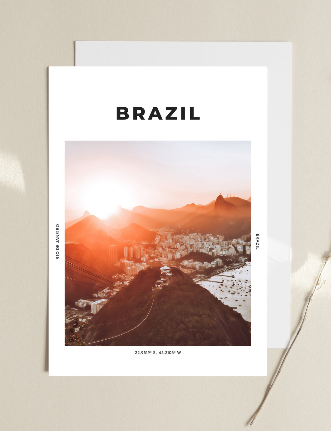 Brazil 'Sugarloaf At Sunset' Print
