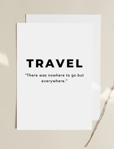 'Let's Go Everywhere' - Travel Print
