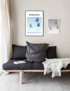Barbados 'Palm Trees And 30 Degrees' Print