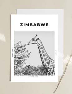Zimbabwe 'Gerald Giraffe' Print
