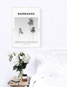 Barbados 'Palm Trees And 30 Degrees' Print