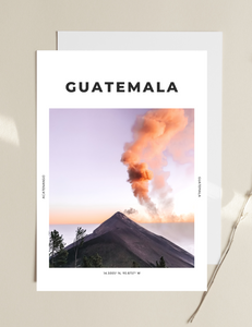 Guatemala 'Orange Mist' Print - TheTravelEdit Travel Print Poster Wall Art Prints Living Room Decor 