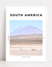 Load image into Gallery viewer, South America &#39;Volcanos and Guanacos&#39; Print
