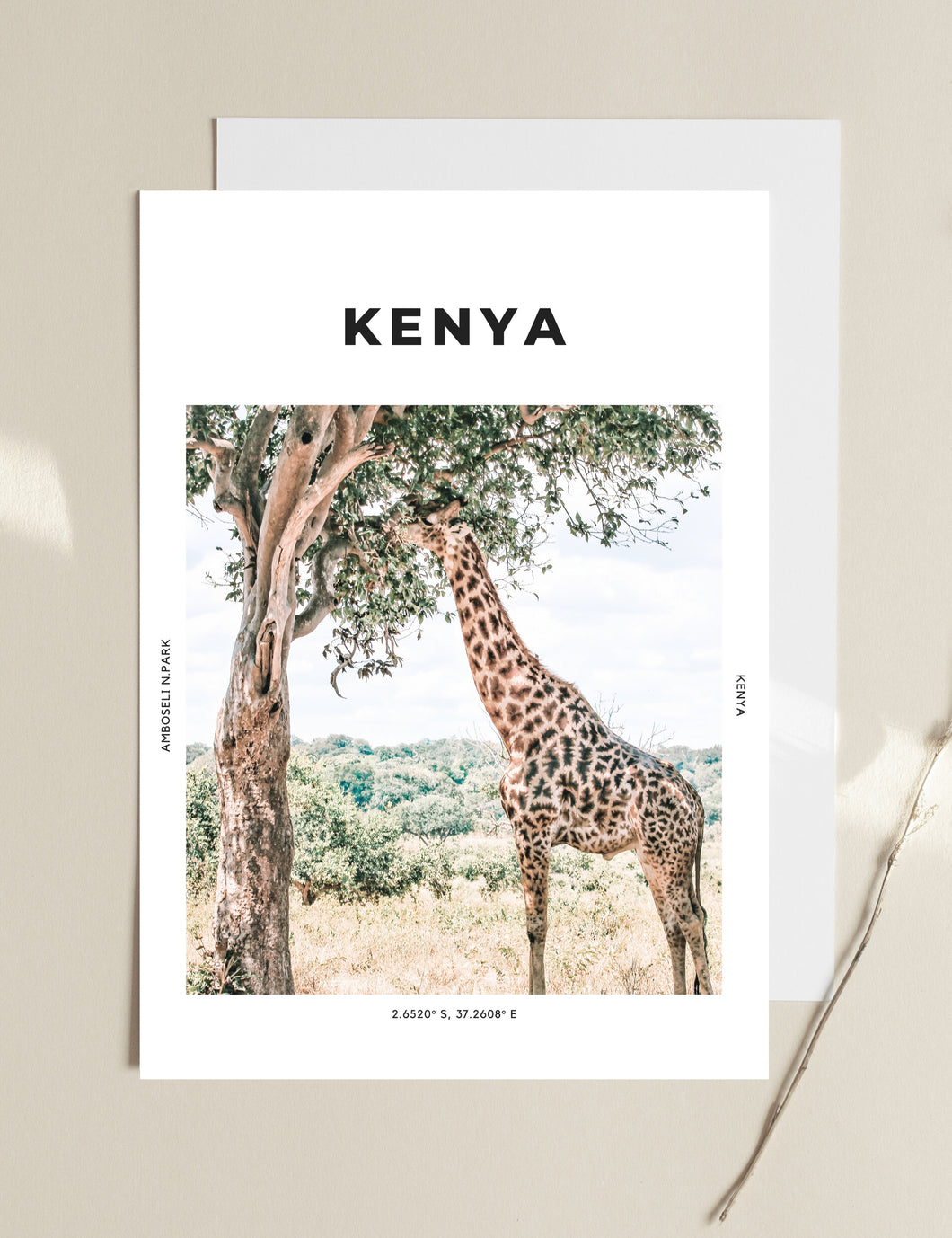 Kenya 'Geralda Giraffe' Print