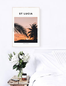 St Lucia 'The Peachiest Sunset' Print