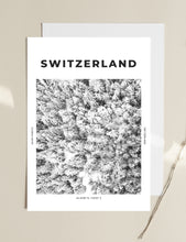 Load image into Gallery viewer, Switzerland &#39;Winter From Above&#39; Print
