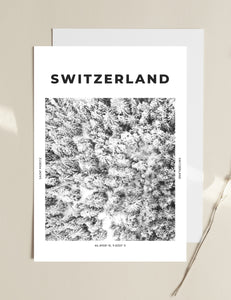 Switzerland 'Winter From Above' Print