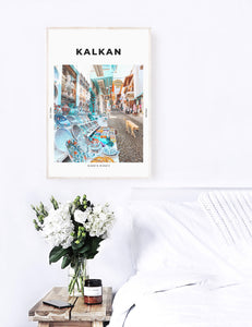 Kalkan 'Cobbled Streets And Puppy Feet' Print